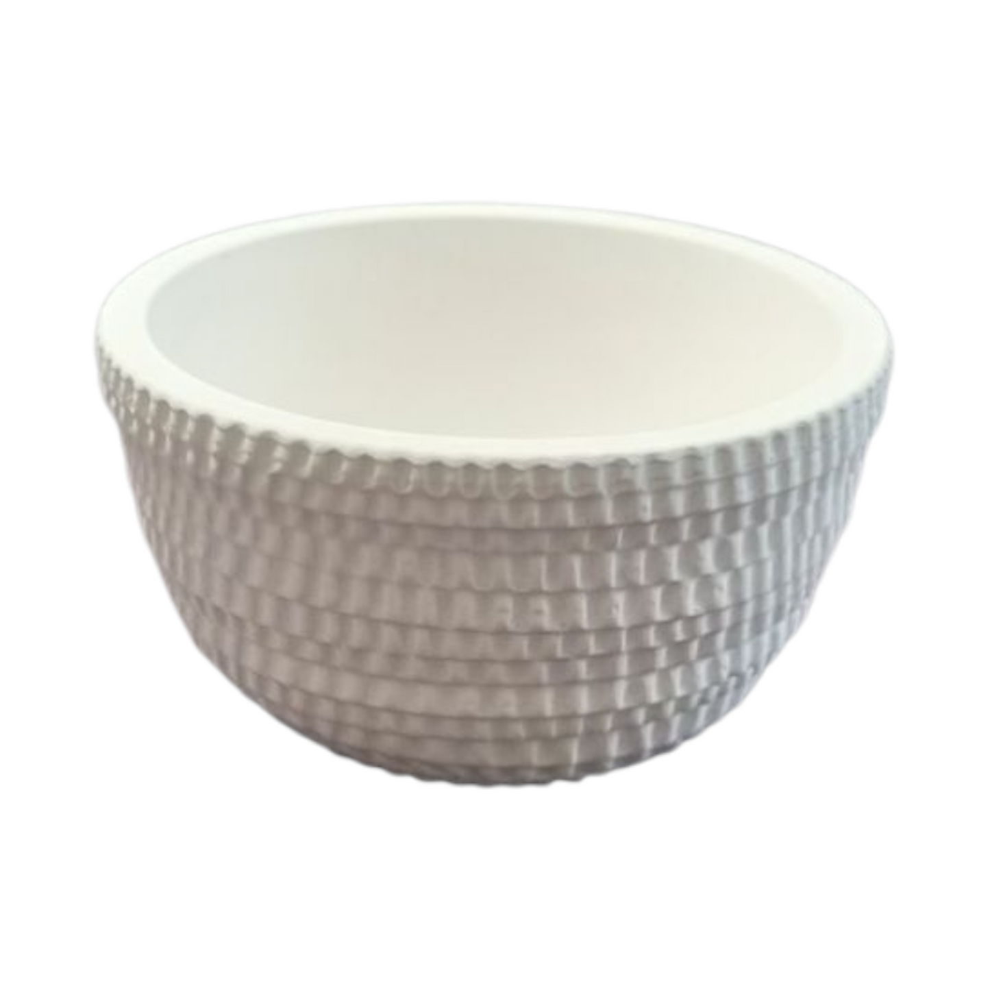 Schale in Strickoptik aus Gießkeramik