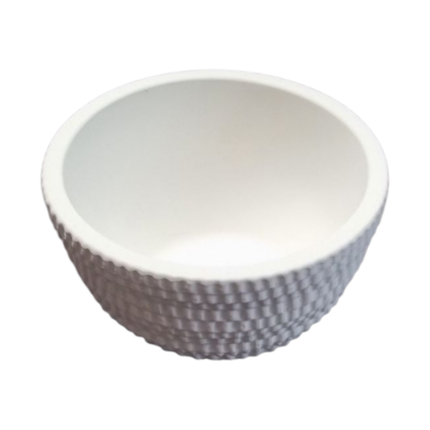 Schale in Strickoptik aus Gießkeramik