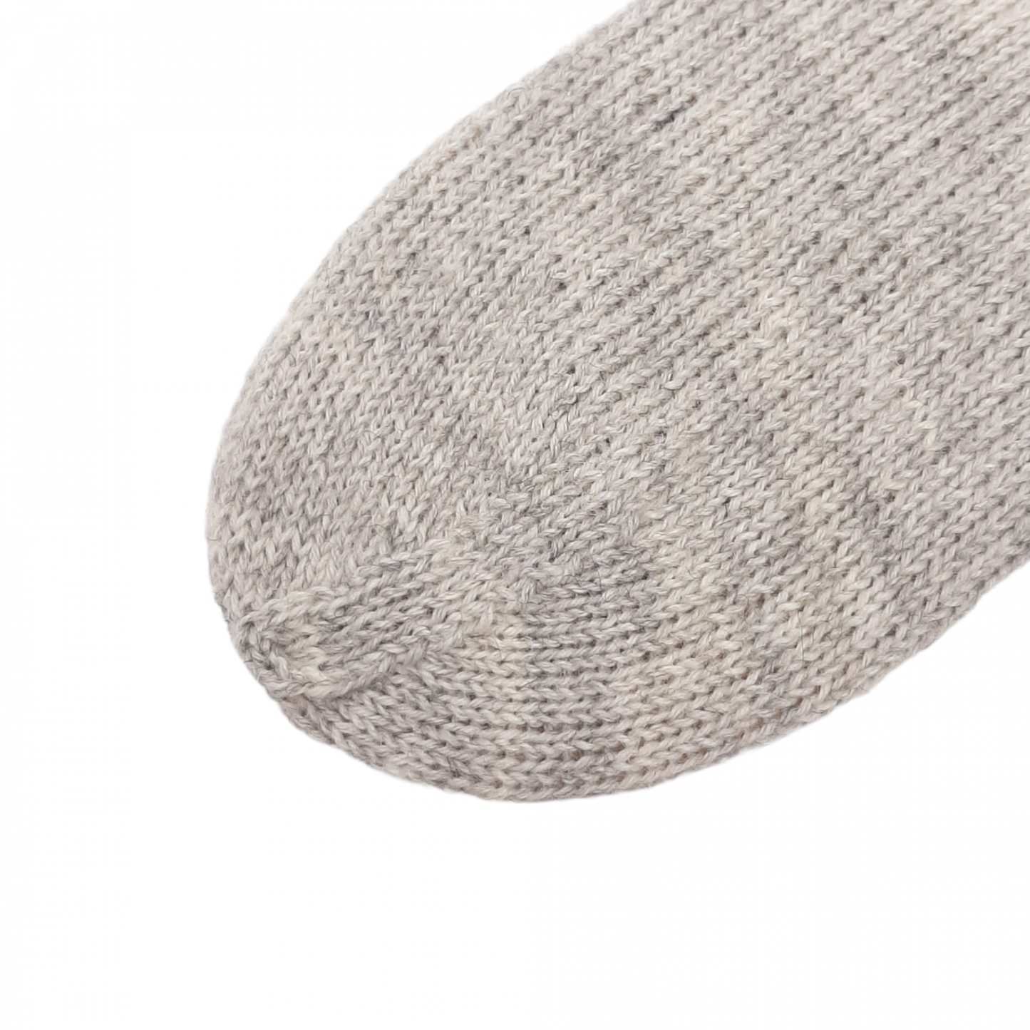 Handgestrickte Sneakersocken hellgrau meliert