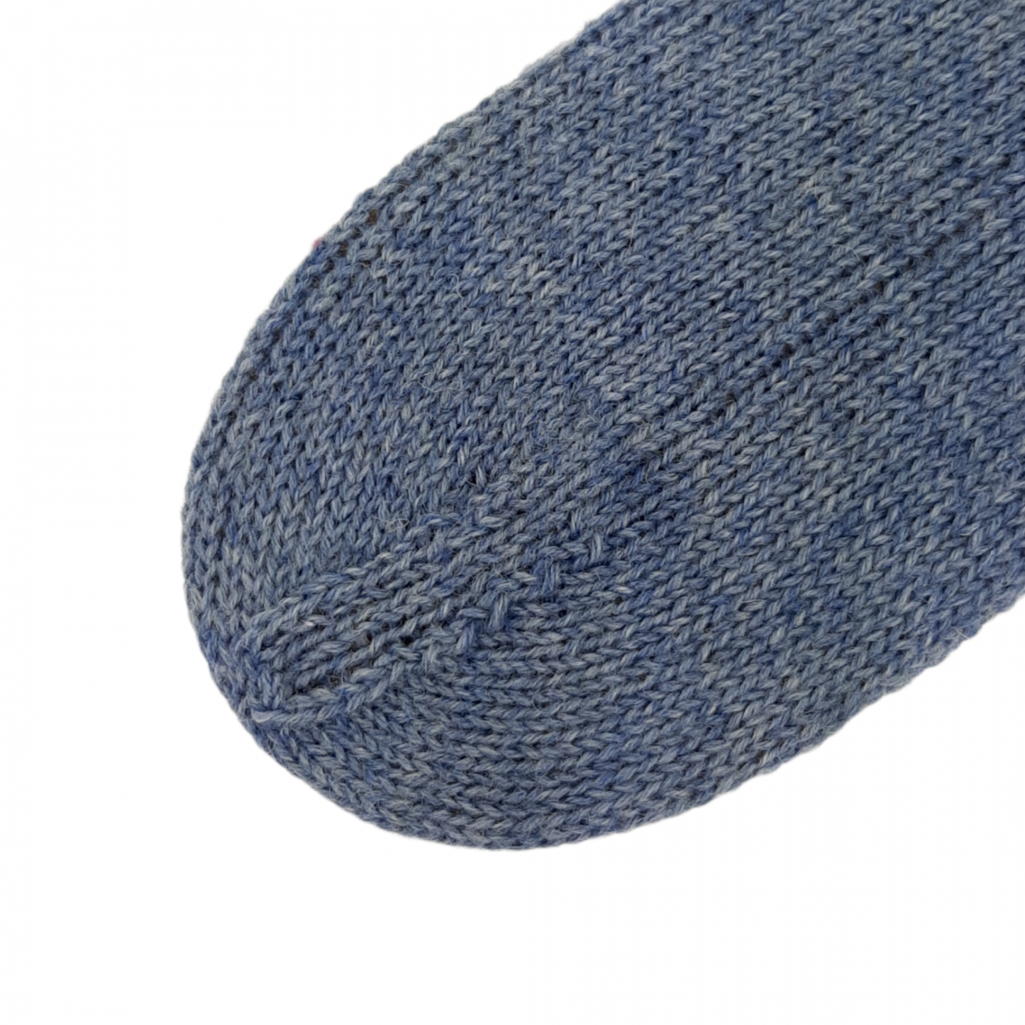 Handgestrickte Sneakersocken jeansblau meliert