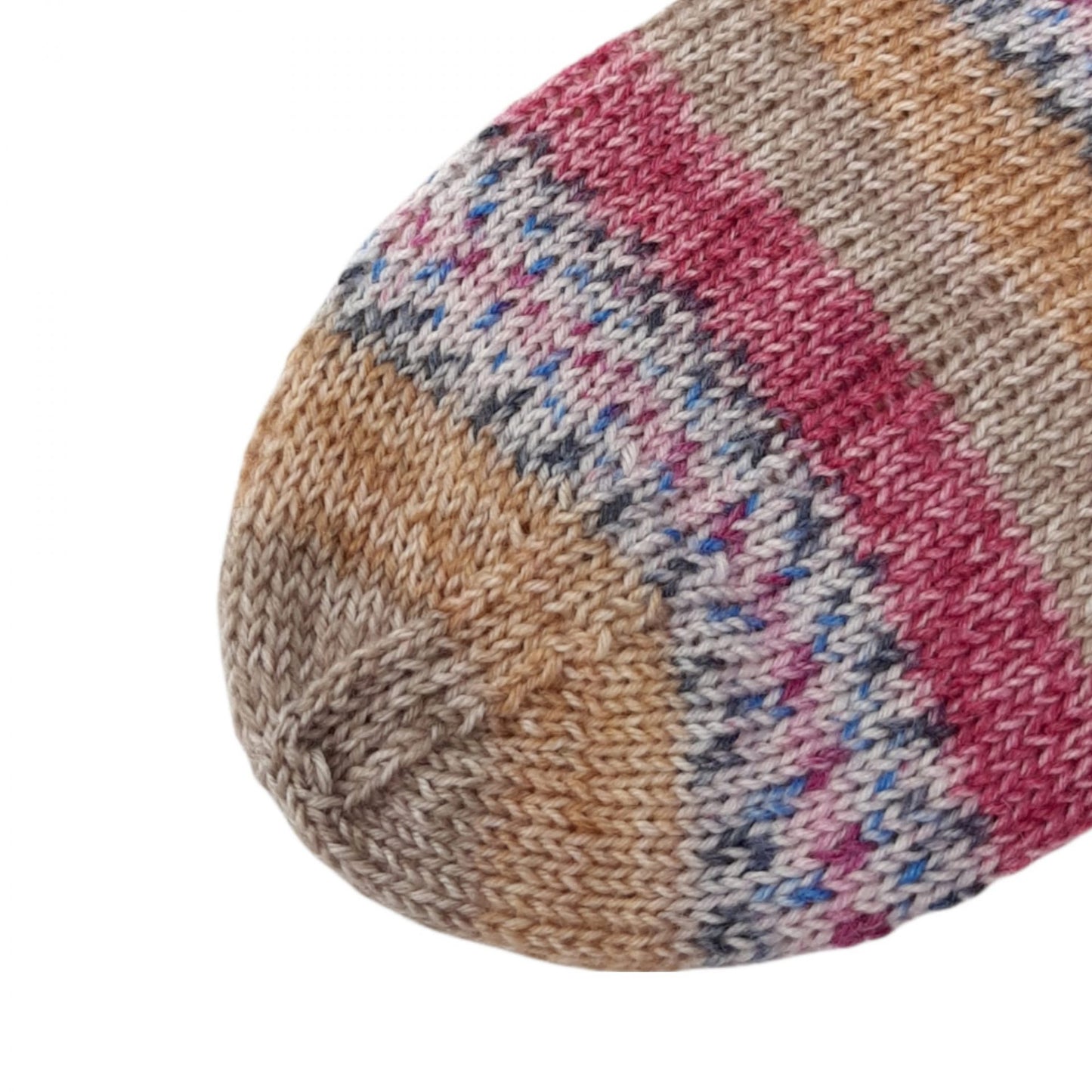 Handgestrickte Sneakersocken Tencel kamel-beige-pink-türkis