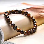 Armband, Tigerauge (gold.), 06 mm Kugeln, 15cm (für Kinder)