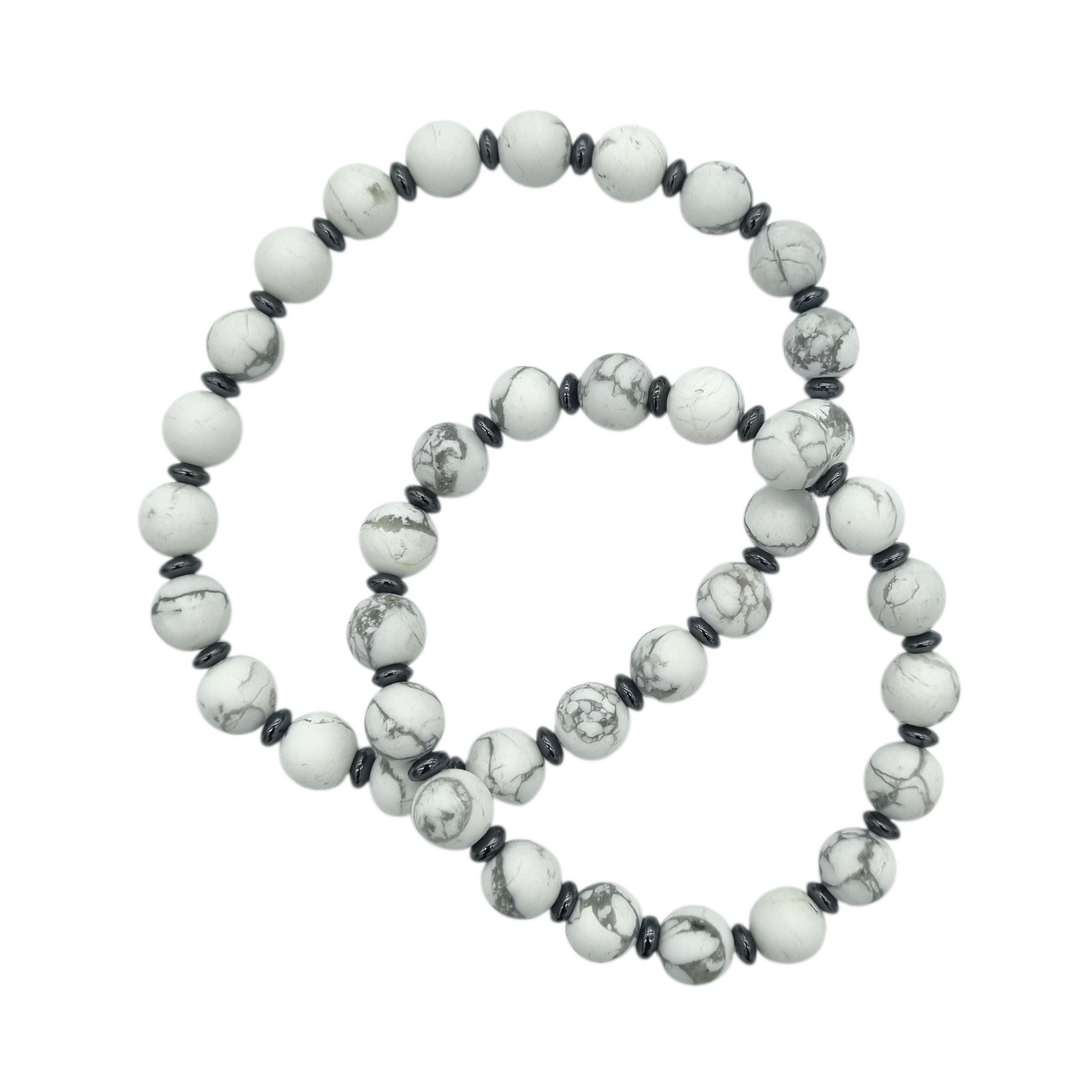 Armband Howlith mit Hämatin Ruhe & Gelassenheit