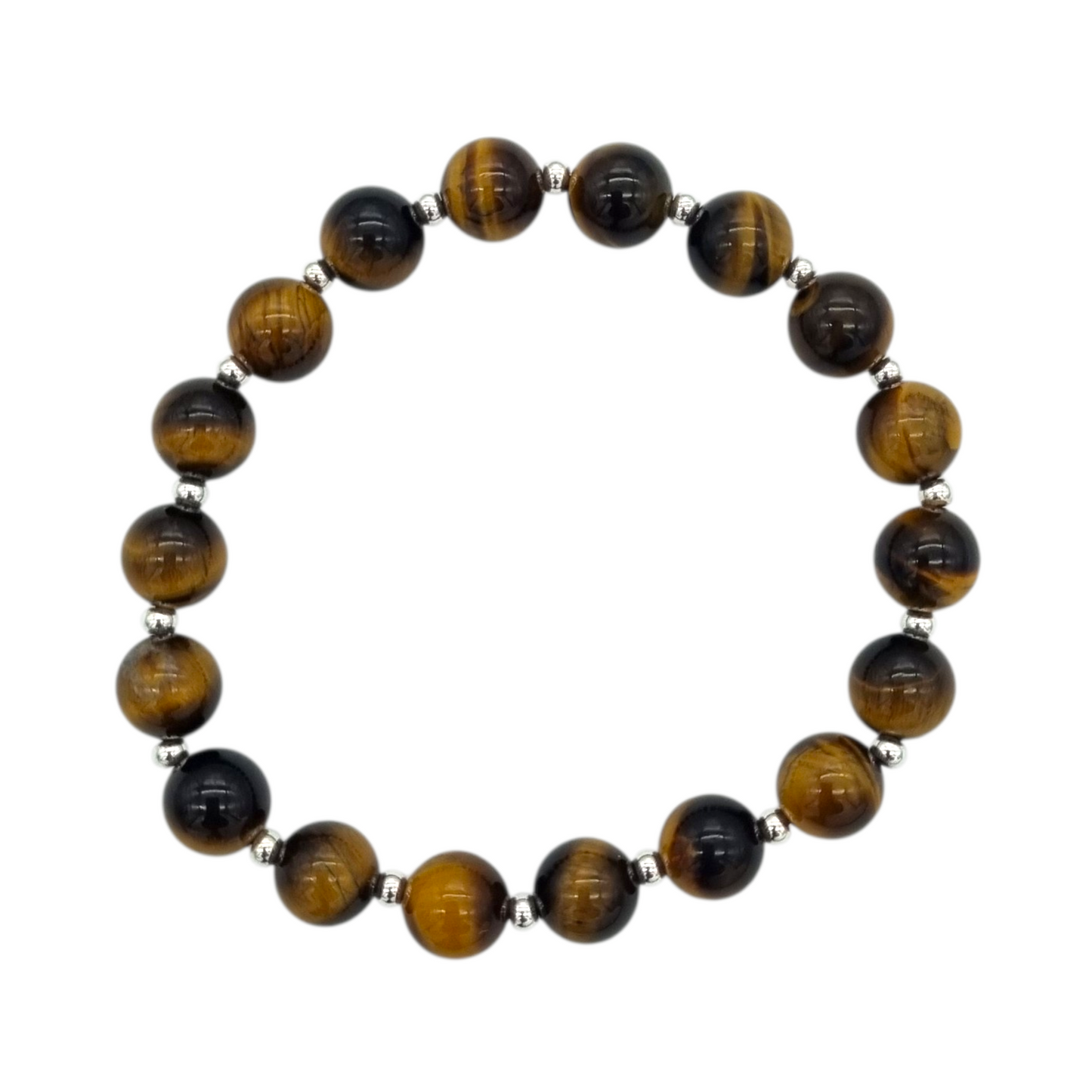 Tigerauge Edelsteinarmband 8,4 mm – Mut & Stärke