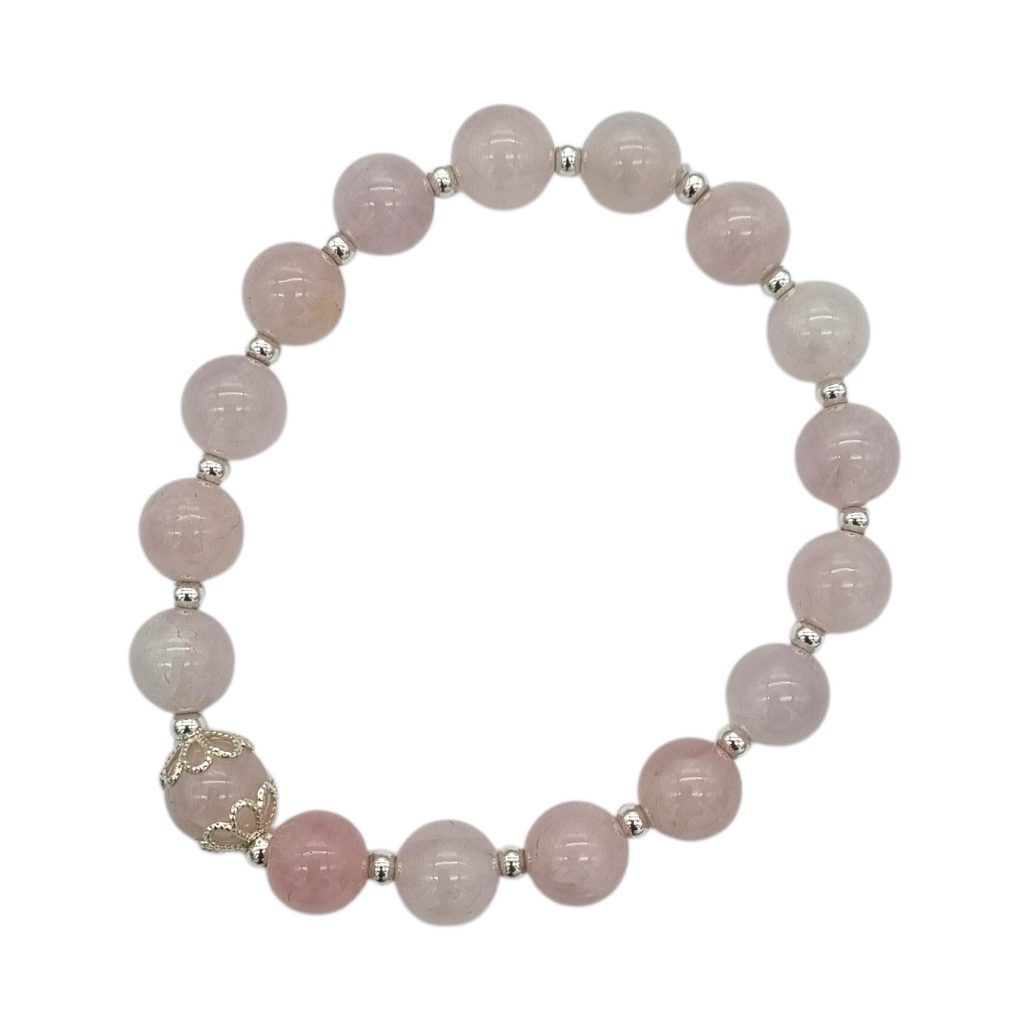 Rosenquarz Edelsteinarmband 8,5 mm – Liebe & Harmonie