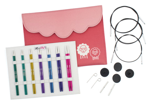 KnitPro Zing Midi-Set – austauschbare Rundstricknadeln 13 cm