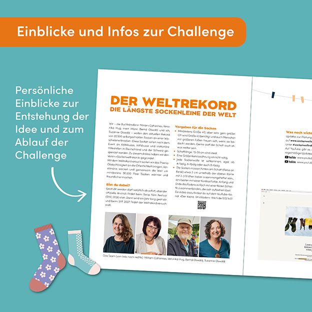 Auf die Socken, fertig, Weltrekord! Das Sockenstrickbuch - Strick mit bis zum Weltrekord von Veronika Hug und Susanne Oswald