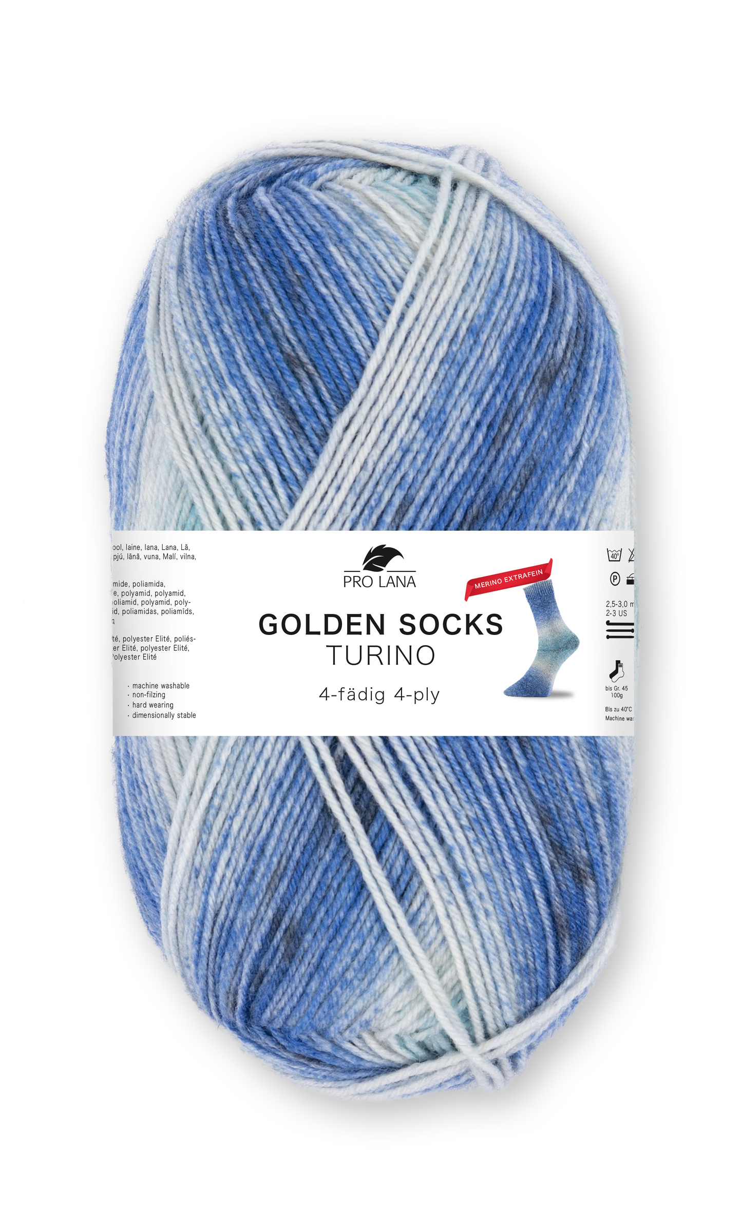 Golden Socks Turino Merino Extrafein 4-fach von Pro Lana