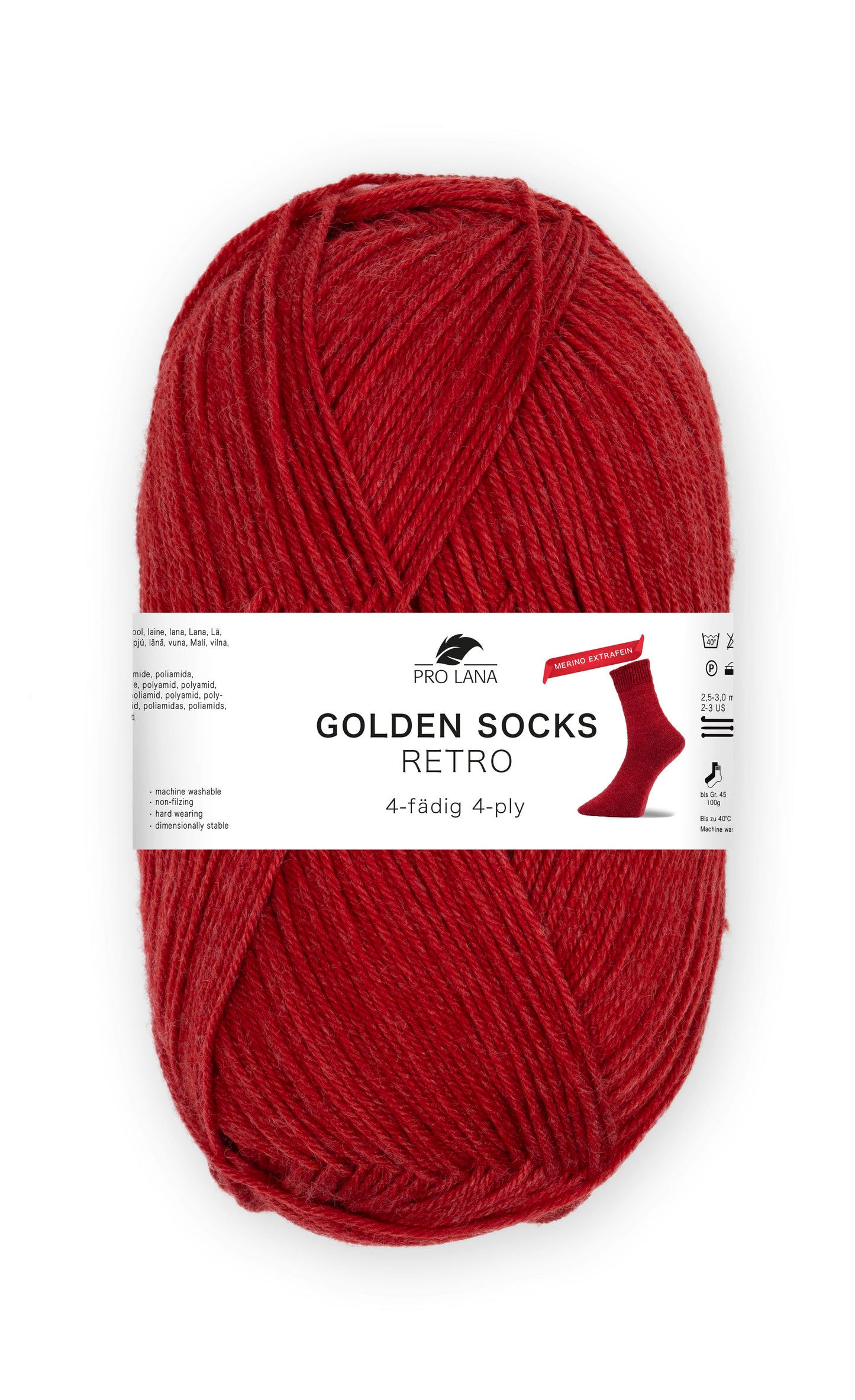 Sockenwolle Golden Socks Retro Merino extrafein von Pro Lana