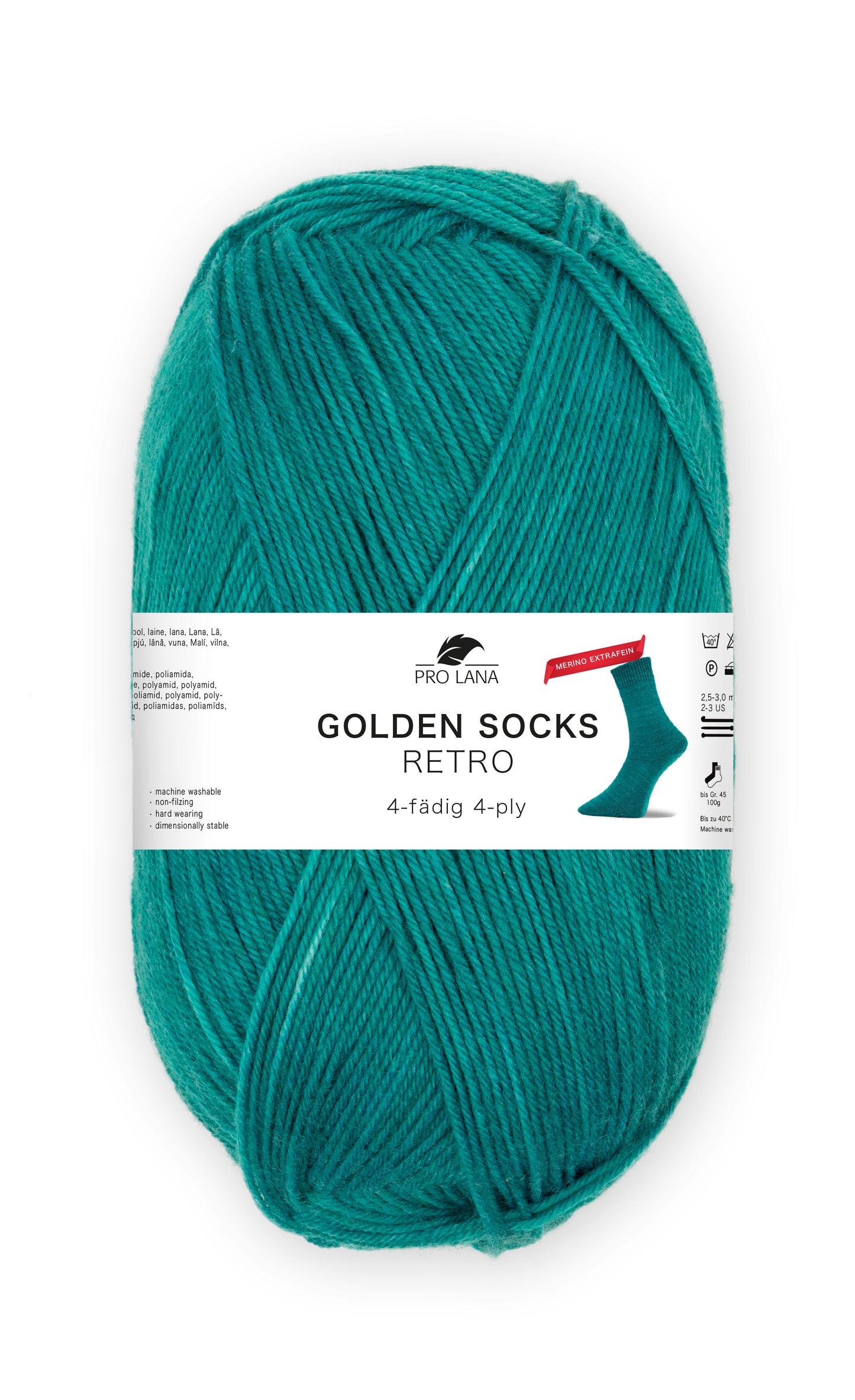 Sockenwolle Golden Socks Retro Merino extrafein von Pro Lana