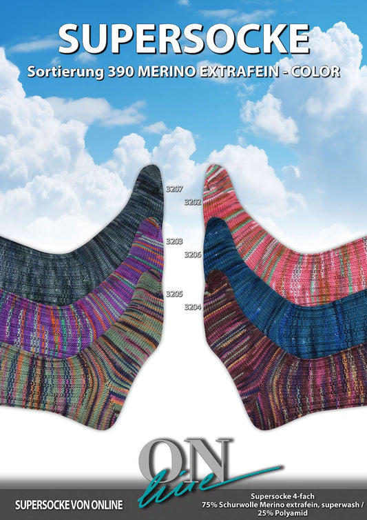 Fertigsocken Merino Extrafein Sort. 390 von Online