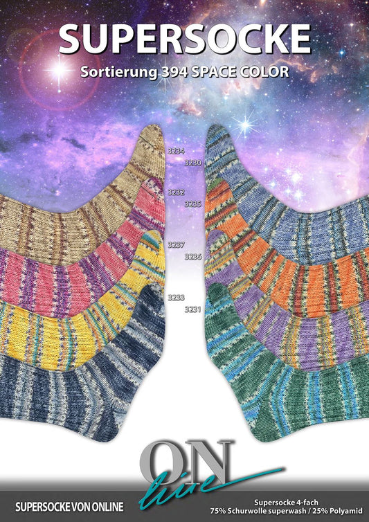 Fertigsocken Space Color Sort. 394 von Online