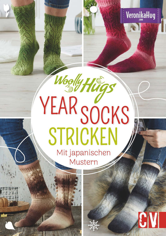 Woolly Hugs Year Socks stricken mit japanischen Mustern