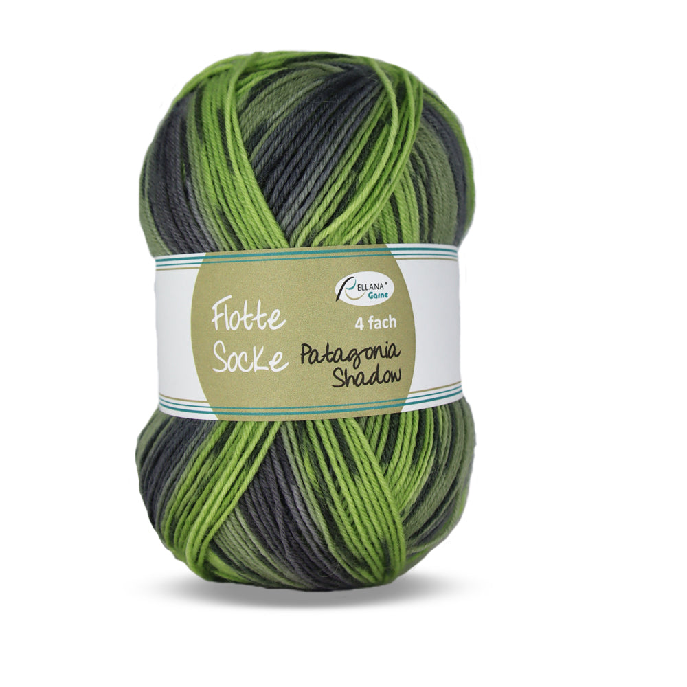 Sockenwolle Flotte Socke 4f. Patagonia Shadow von Rellana