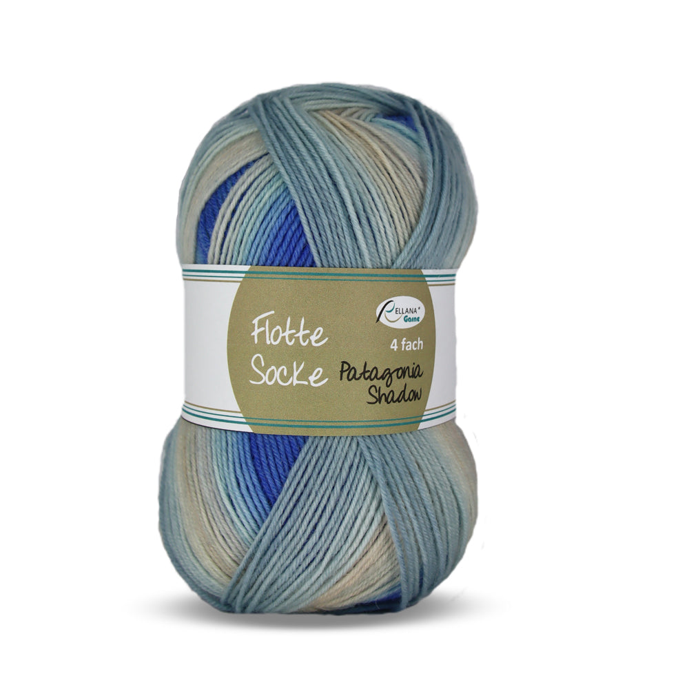Sockenwolle Flotte Socke 4f. Patagonia Shadow von Rellana
