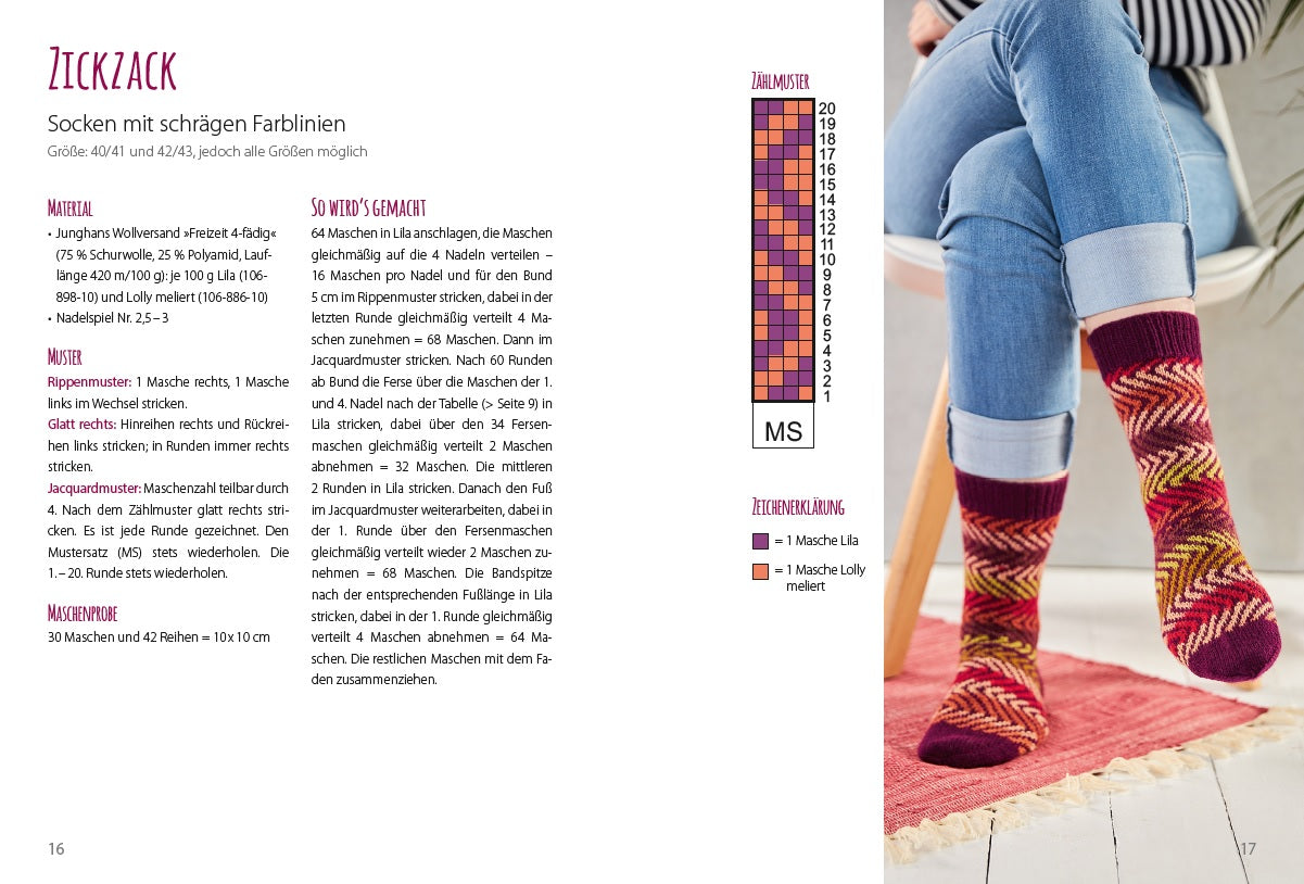 Socken mit Jacquardmuster von Babette Ulmer