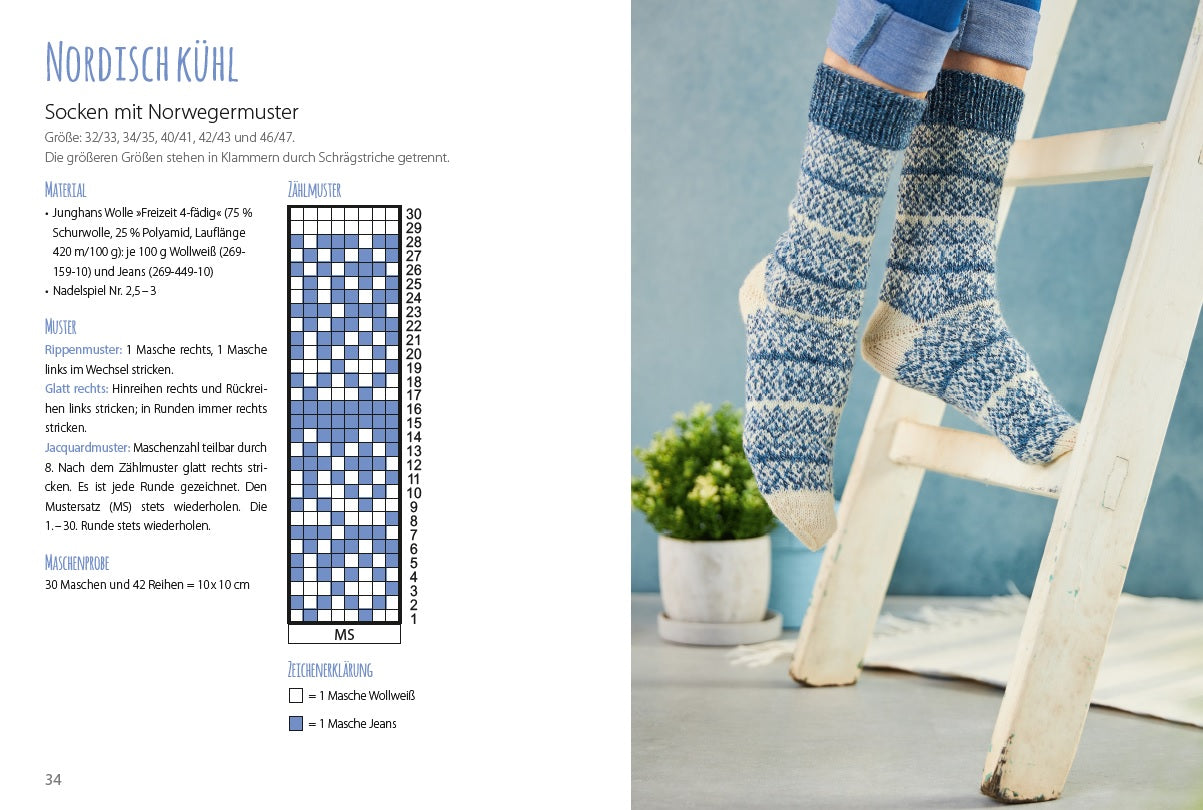 Socken mit Jacquardmuster von Babette Ulmer