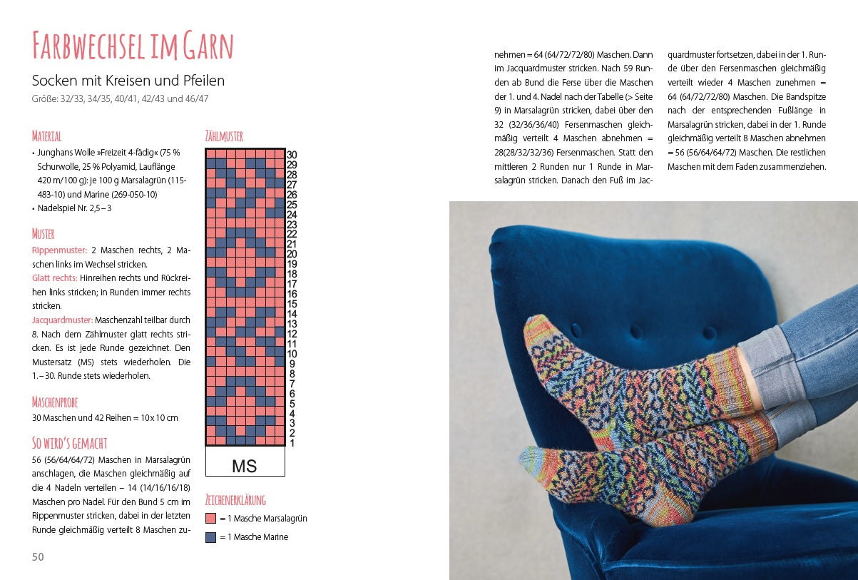 Socken mit Jacquardmuster von Babette Ulmer