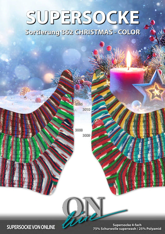 Supersocke Christmas Color Sortierung 362 von Online