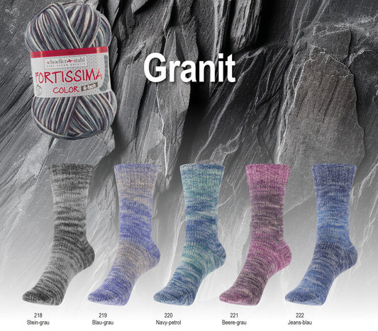 Sockenwolle Fortissima Color Granit 6-fach von Schöller & Stahl