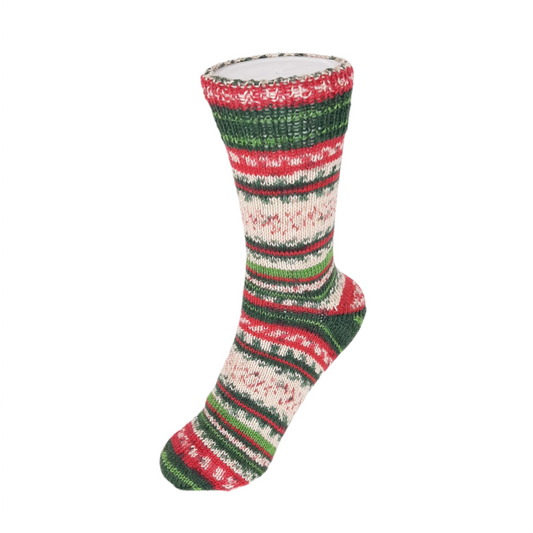 fertige handgestrickte Socken Weihnachten
